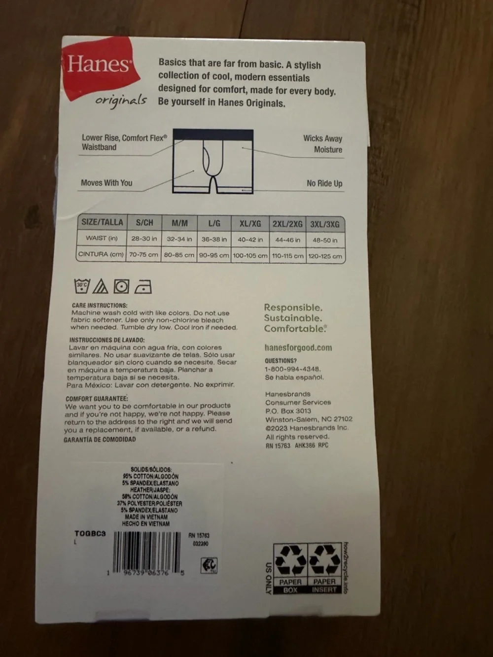 Hanes Men's Boxer Briefs - White, Black, & Gray (3-Pack)